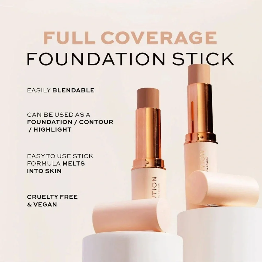 F12 | Revolution Fast Base Stick Foundation - Full Coverage